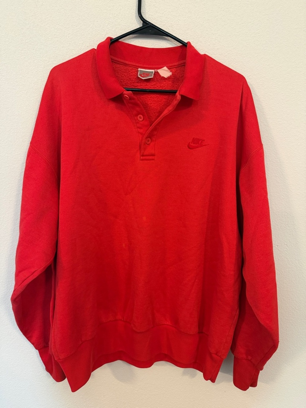 Vintage Nike Red Polo Collar Crewneck